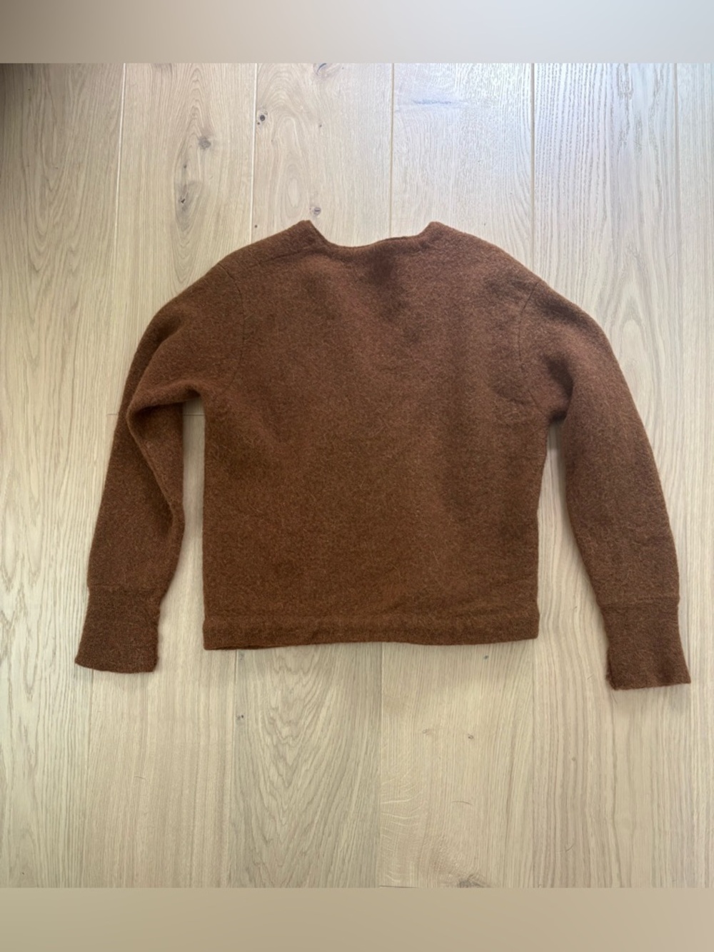 Vintage 70s brown cardigan 50% Alpaca 50% Wool - Picture 3 of 3